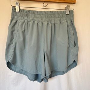 CRZ YOGA Blue Athletic Shorts Moisture-Wicking loose fit with liner